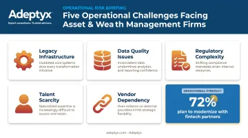 Five key operational challenges facing capital markets companies today infographic