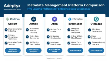 Top 5 metadata management tools comparison chart for 2026