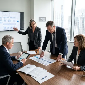 Consultants planning a financial technology transformation