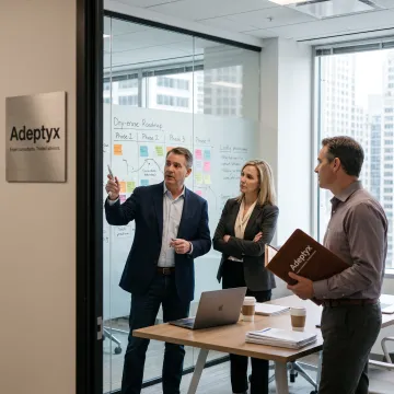 Consultants planning a financial technology transformation