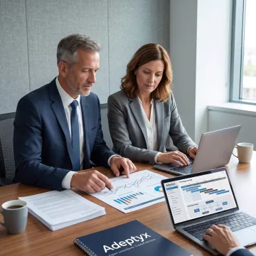 Consultants reviewing an asset management strategy