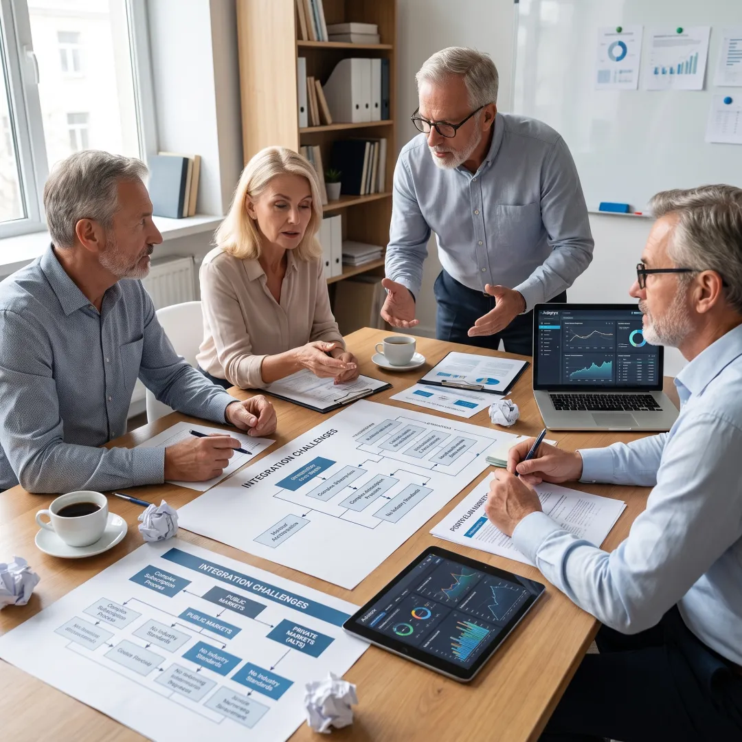 Consultants planning a financial analytics strategy