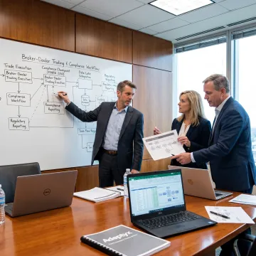 Consultants mapping broker-dealer compliance workflows