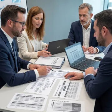 Consultants planning a financial data strategy