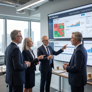 Investment professionals reviewing fund performance data