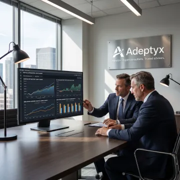 Consultants reviewing tax-aware investment technology