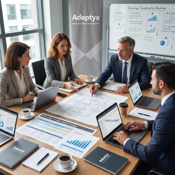 Consultants planning a financial technology transformation