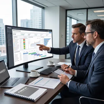 Advisor and consultant discussing wealth platform strategy