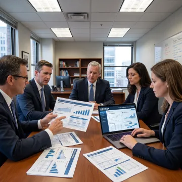 Consultants planning financial technology transformation