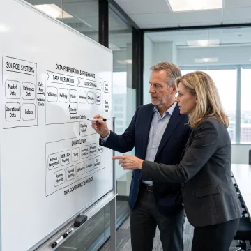Consultants mapping investment data architecture