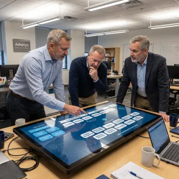 Consultants planning a financial data strategy