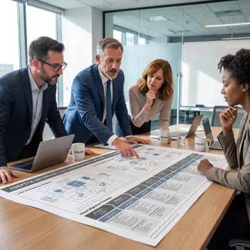 Consultants planning a financial data modernization roadmap