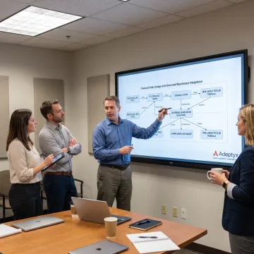 Data architect mapping a financial data platform