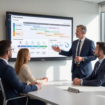 Financial services team planning a digital product