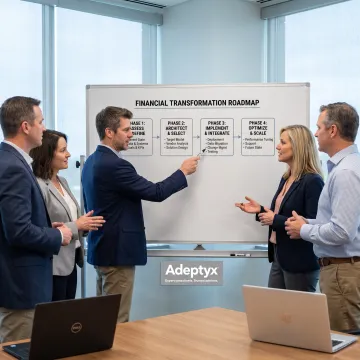 Consultants planning a financial technology transformation