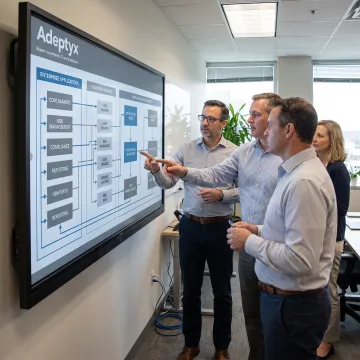 Consultants mapping financial enterprise application architecture