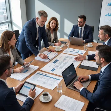 Consultants collaborating on an investment technology roadmap