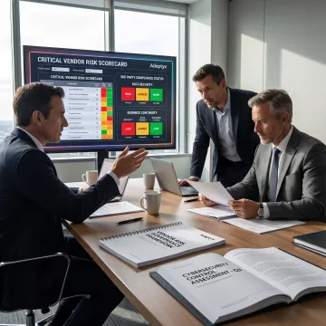 Consultants reviewing third-party risk controls
