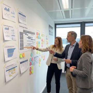 Consultants creating a financial-services strategy roadmap