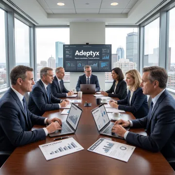 Financial consultants discussing business strategy in Boston