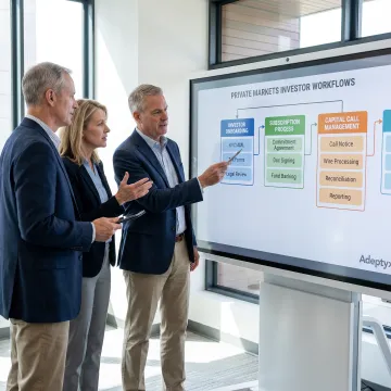 Consultants mapping a private markets operating model