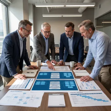 Consultants mapping a transaction integration roadmap