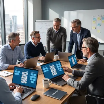 Consultants planning financial systems integration