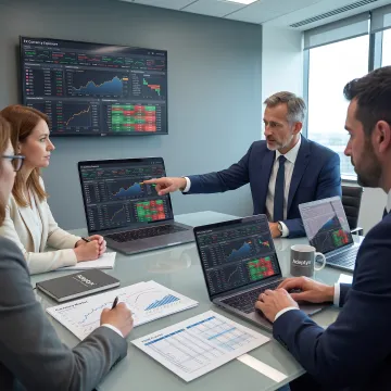 Corporate treasury team reviewing foreign exchange risk
