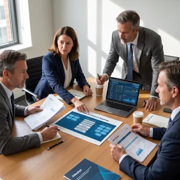 Financial consultants planning a technology roadmap