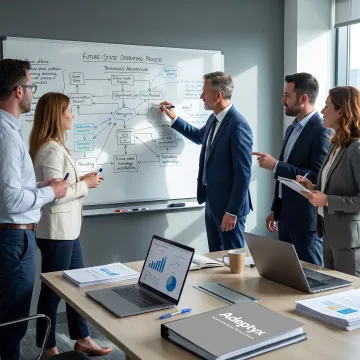 Consultants mapping an investment management transformation