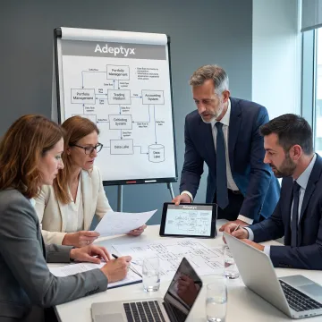 Investment team planning a platform transformation