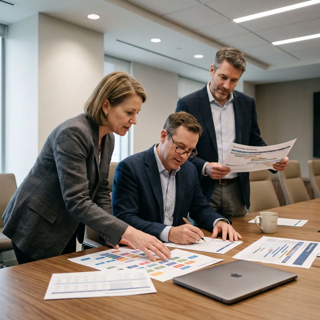 Consultants planning a financial compliance technology roadmap