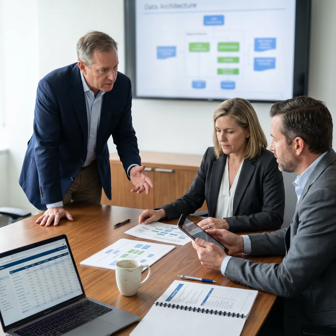 Consultants planning an investment technology transformation