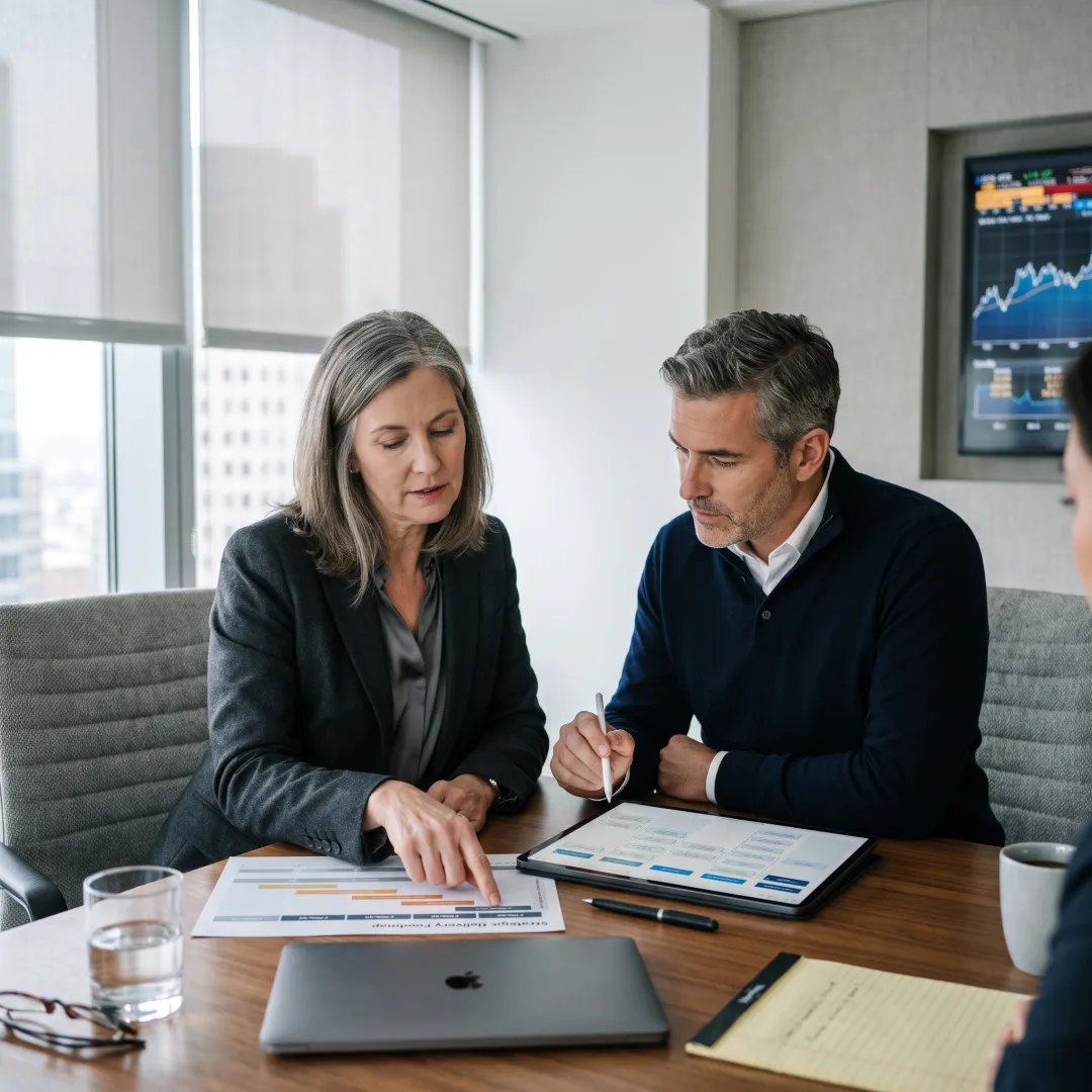 Consultants planning investment technology transformation
