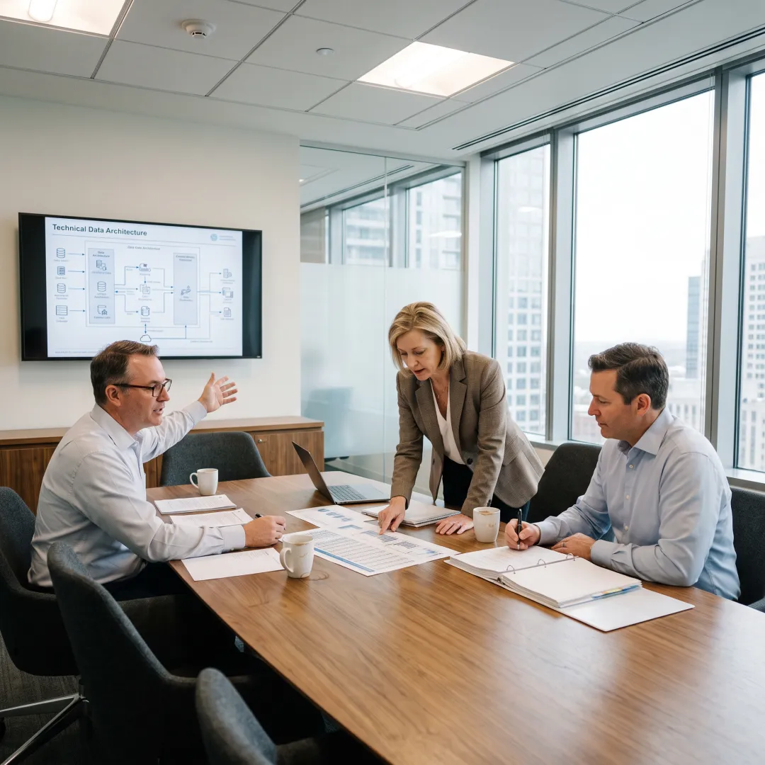 Consultants planning an investment data architecture
