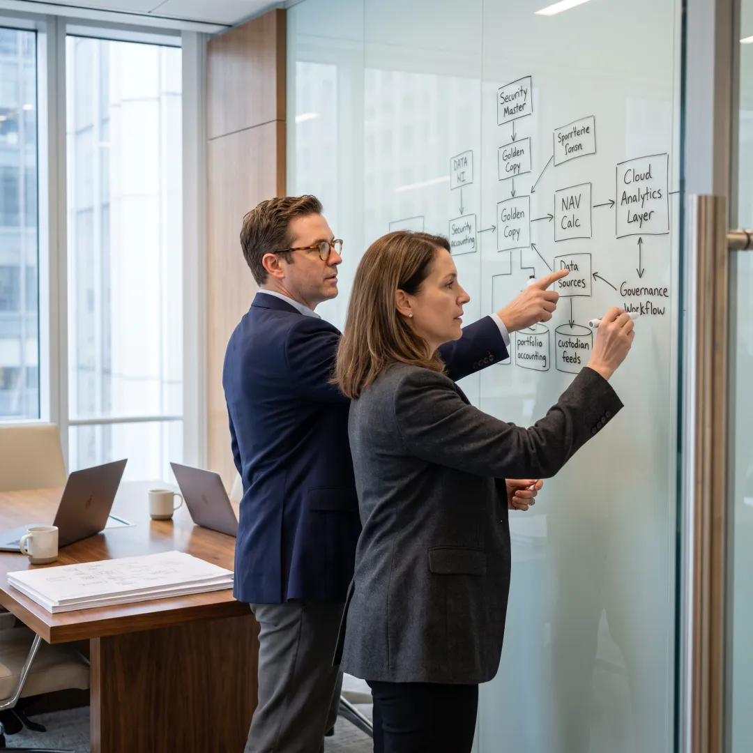 Financial data architect planning a modern data platform