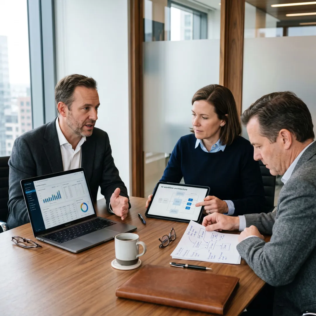 Consultants planning a financial AI initiative