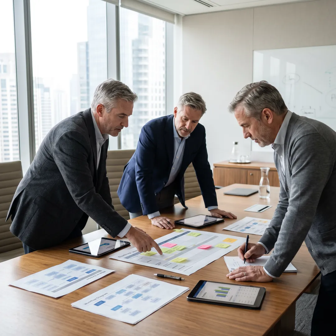 Consultants building a financial technology roadmap