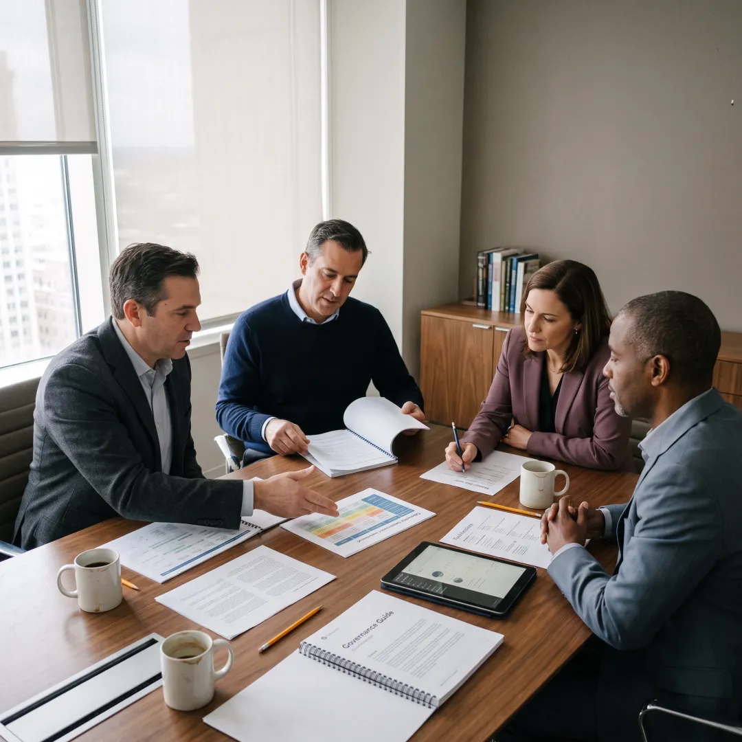 Consultants reviewing investment oversight framework
