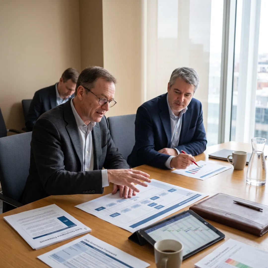 Consultants planning a financial transformation