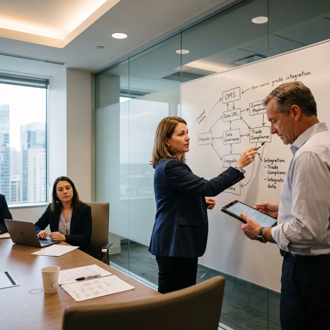 Team reviewing a future-state process map