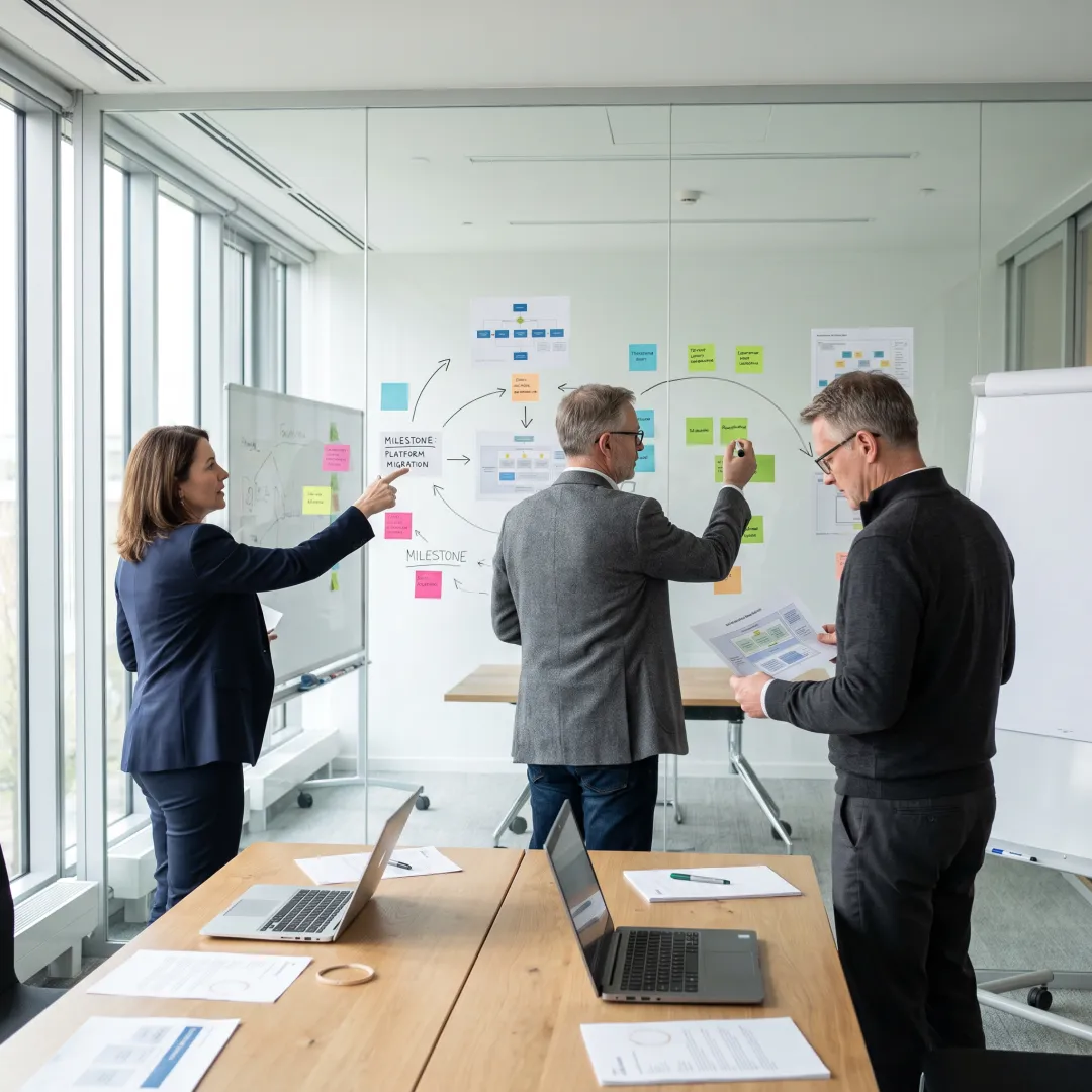 Consultants planning a financial technology roadmap