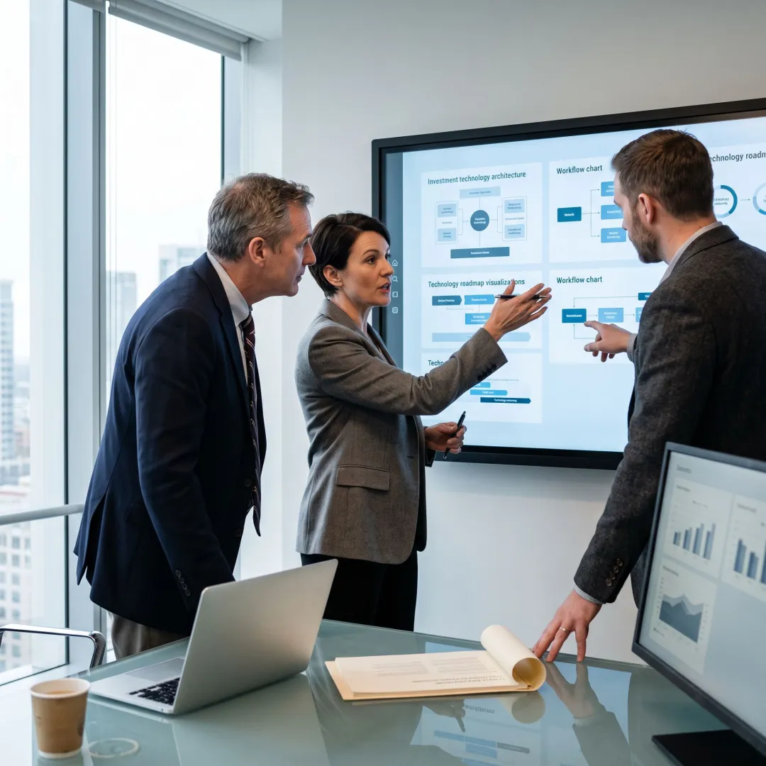 Consultants planning an investment technology transformation