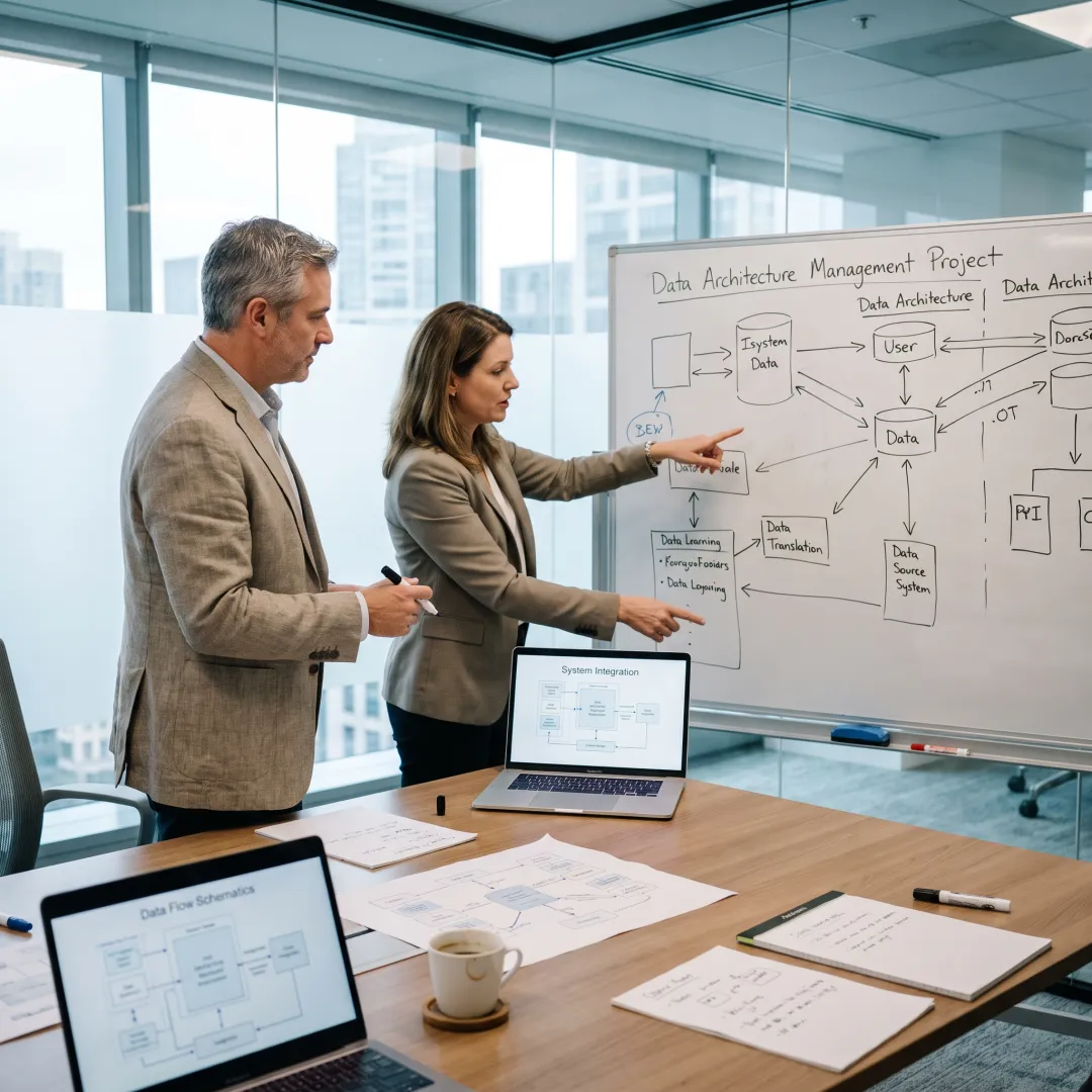 Consultants planning a scalable fintech platform