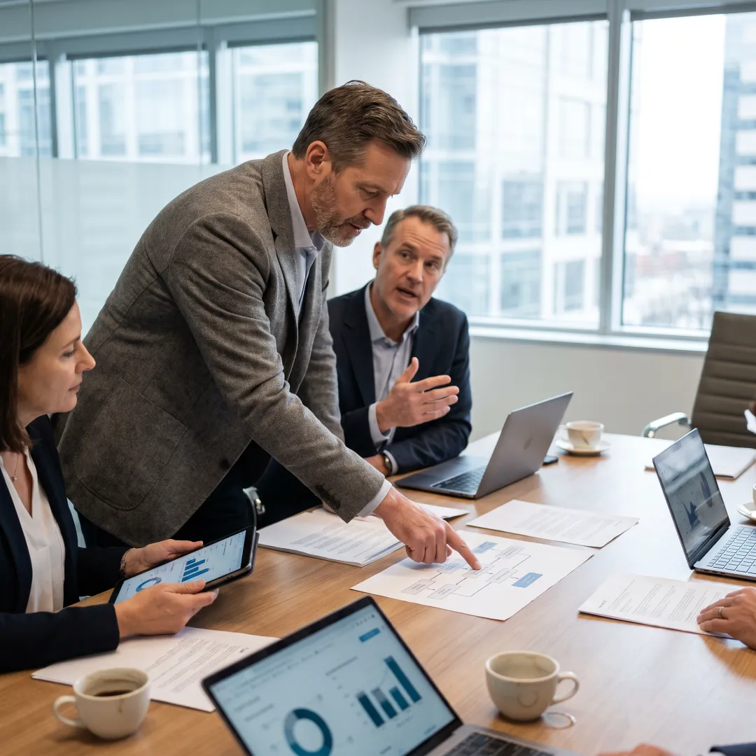 Consultants planning a wealth platform modernization