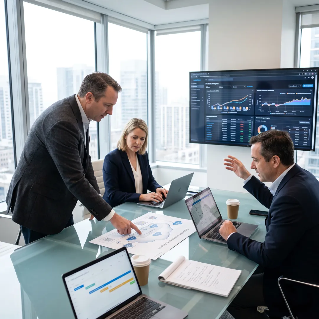 Consultants planning a financial cloud roadmap
