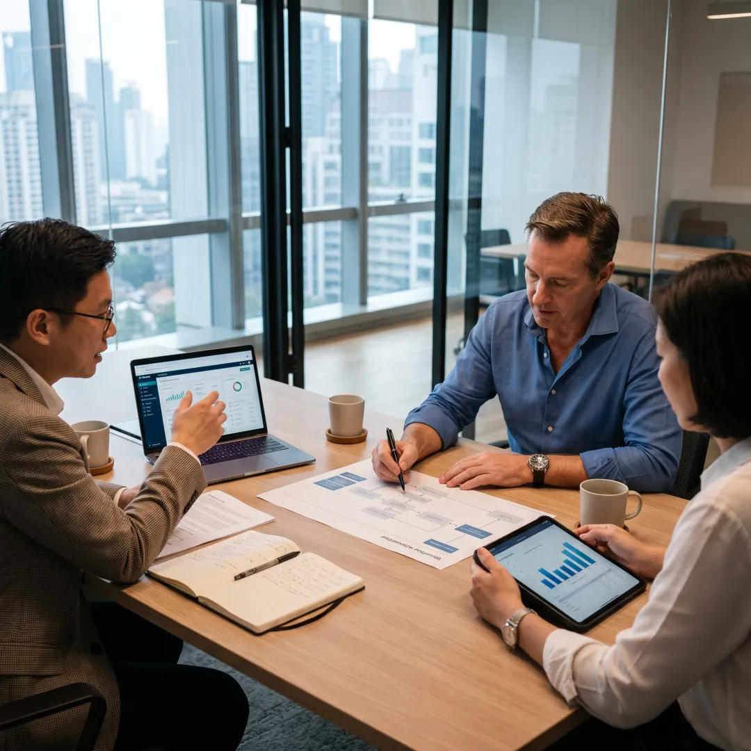 Consultants planning an investment technology transformation