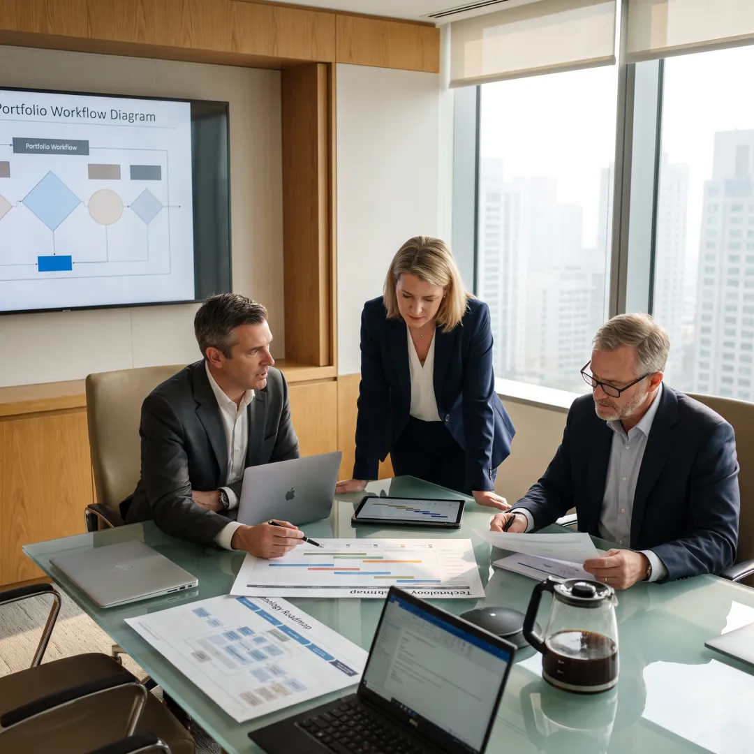 Consultants mapping an investment technology roadmap