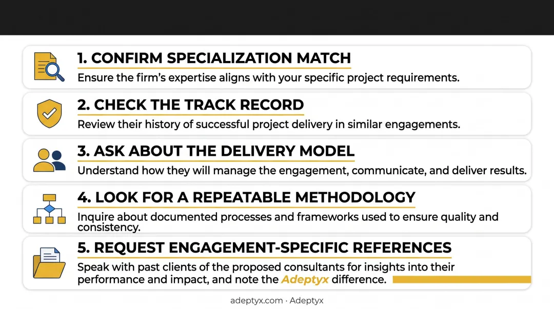 Five-step checklist for evaluating institutional asset advisory partners