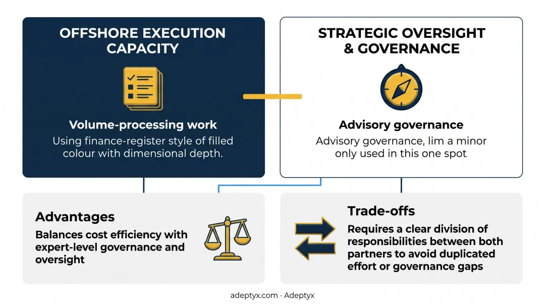 BPO offshore versus specialized consulting versus hybrid outsourcing model comparison